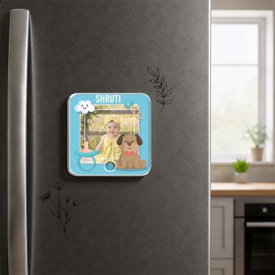 Personalised Baby Theme Musical Fridge Magnet with Custom Photo | Playable Music Home & Kids Room Decor Magnet  Birthday Gift for Kids